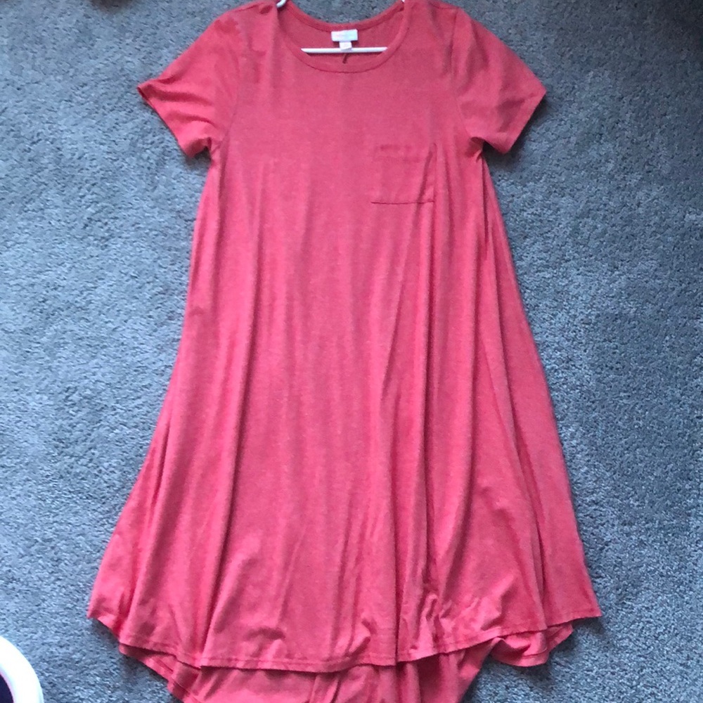Coral Lulu LaRoe dress